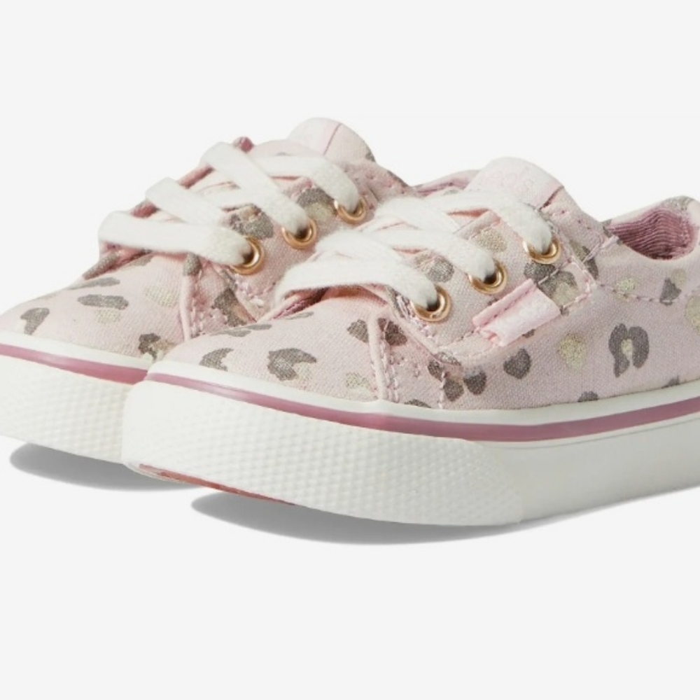Keds Jumpkick Baby Pink Cream Leopard Print Toddler 4.5M
